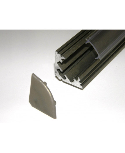 P3 LED profile 1m / 1000m corner 45 extrusion, anodized aluminium, inox, with diffuser P3 LED profile 1m / 1000m corner 45 extrusion, anodized aluminium, inox, with diffuser