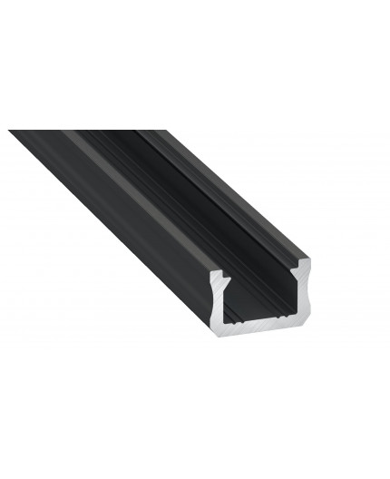 Sample of K0, mini LED aluminium extrusions (anodized, black) diffuser, K0B Sample of K0, mini LED aluminium extrusions (anodized, black) diffuser, K0B