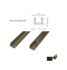 Sample of K0, mini LED aluminium extrusions (anodized, inox) diffuser Sample of K0, mini LED aluminium extrusions (anodized, inox) diffuser