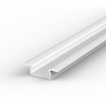 E1 1m / 1000mm recessed LED aluminium extrusion 15mm x 6mm with high quality diffuser