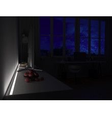 Sample of E2 silver anodized LED Aluminium U-profile with diffuser Sample of E2 silver anodized LED Aluminium U-profile with diffuser