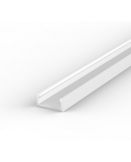 Sample of E2 white painted LED Aluminium U-profile with diffuser
