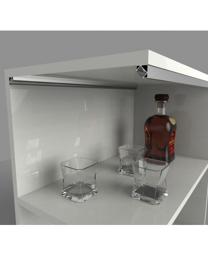 Sample of E3 silver anodized corner LED aluminium extrusion with diffuser Sample of E3 silver anodized corner LED aluminium extrusion with diffuser