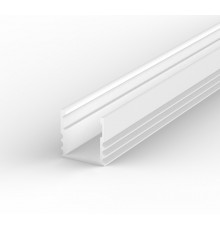 EH2 white 1m / 1000mm LED ALU high U-profile 15mm x 15mm with high quality diffuser