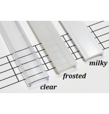 LED aluminium profile K2, set with diffuser and end caps, 1m LED aluminium profile K2, set with diffuser and end caps, 1m