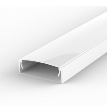 Sample of EW2 white painted LED Aluminium U-profile with diffuser