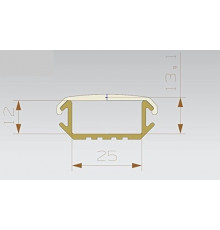 1m LED wide surface / corner 45 extrusion P6, anodized aluminium, silver 1m LED wide surface / corner 45 extrusion P6, anodized aluminium, silver
