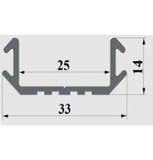 1m LED wide surface / corner 45 extrusion P6, anodized aluminium, silver 1m LED wide surface / corner 45 extrusion P6, anodized aluminium, silver