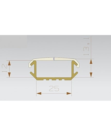 2.5m LED wide surface / corner 45 extrusion P6, raw aluminium, diffuser 2.5m LED wide surface / corner 45 extrusion P6, raw aluminium, diffuser