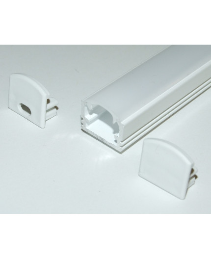 PH2 LED profile 1m / 1000mm surface high extrusion, painted aluminium, white, with opal diffuser PH2 LED profile 1m / 1000mm surface high extrusion, painted aluminium, white, with opal diffuser