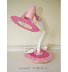 Desk / Table Lamp, Pink, Star Flower, Handmade in Germany Desk / Table Lamp, Pink, Star Flower, Handmade in Germany