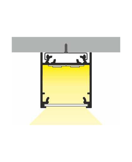 LED profile LINEA20 EE7F/TY black anod. LED profile LINEA20 EE7F/TY black anod.