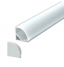 A3 silver 1m / 1000mm corner LED aluminium extrusion with diffuser A3 silver 1m / 1000mm corner LED aluminium extrusion with diffuser