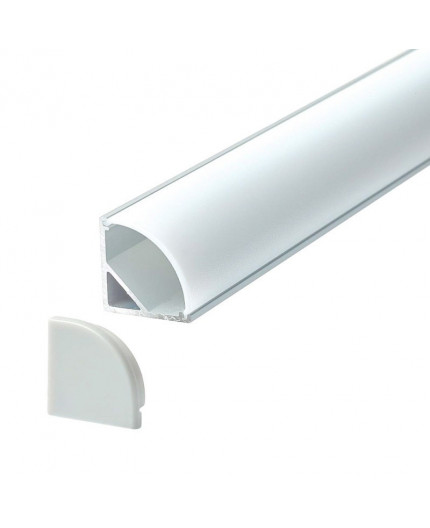 A3 silver 1m / 1000mm corner LED aluminium extrusion with diffuser A3 silver 1m / 1000mm corner LED aluminium extrusion with diffuser