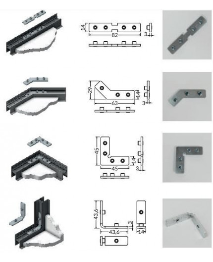 LED profile FRAME14 BC/Q anod. LED profile FRAME14 BC/Q anod.