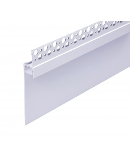 Sample of Plaster-in LED profile DW1 for ceiling and drywall, set with opal cover Sample of Plaster-in LED profile DW1 for ceiling and drywall, set with opal cover