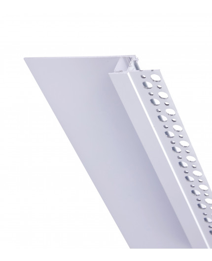 Sample of Plaster-in LED profile DW1 for ceiling and drywall, set with opal cover Sample of Plaster-in LED profile DW1 for ceiling and drywall, set with opal cover