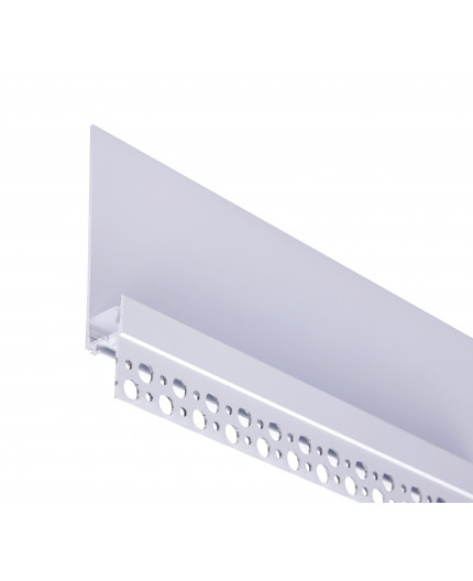 Sample of Plaster-in LED profile DW1 for ceiling and drywall, set with opal cover Sample of Plaster-in LED profile DW1 for ceiling and drywall, set with opal cover
