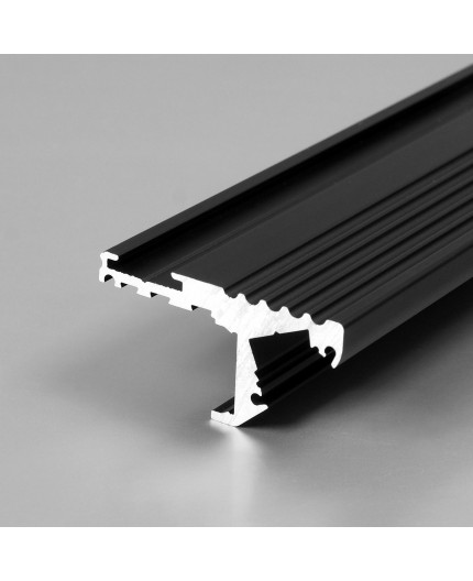 Aluminium LED profile S1 STEP edge, black anodized, 1000mm / 1m Aluminium LED profile S1 STEP edge, black anodized, 1000mm / 1m