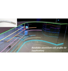 Sample of O2 bendable / flexible aluminium LED profile, easy to bend (no tooling required) Sample of O2 bendable / flexible aluminium LED profile, easy to bend (no tooling required)