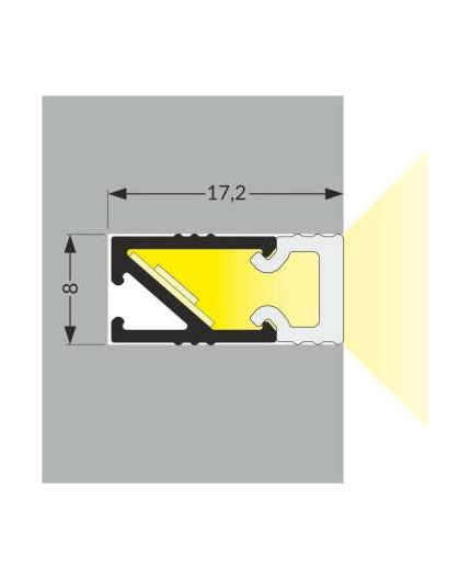LED profile HI8 C1 anod. LED profile HI8 C1 anod.