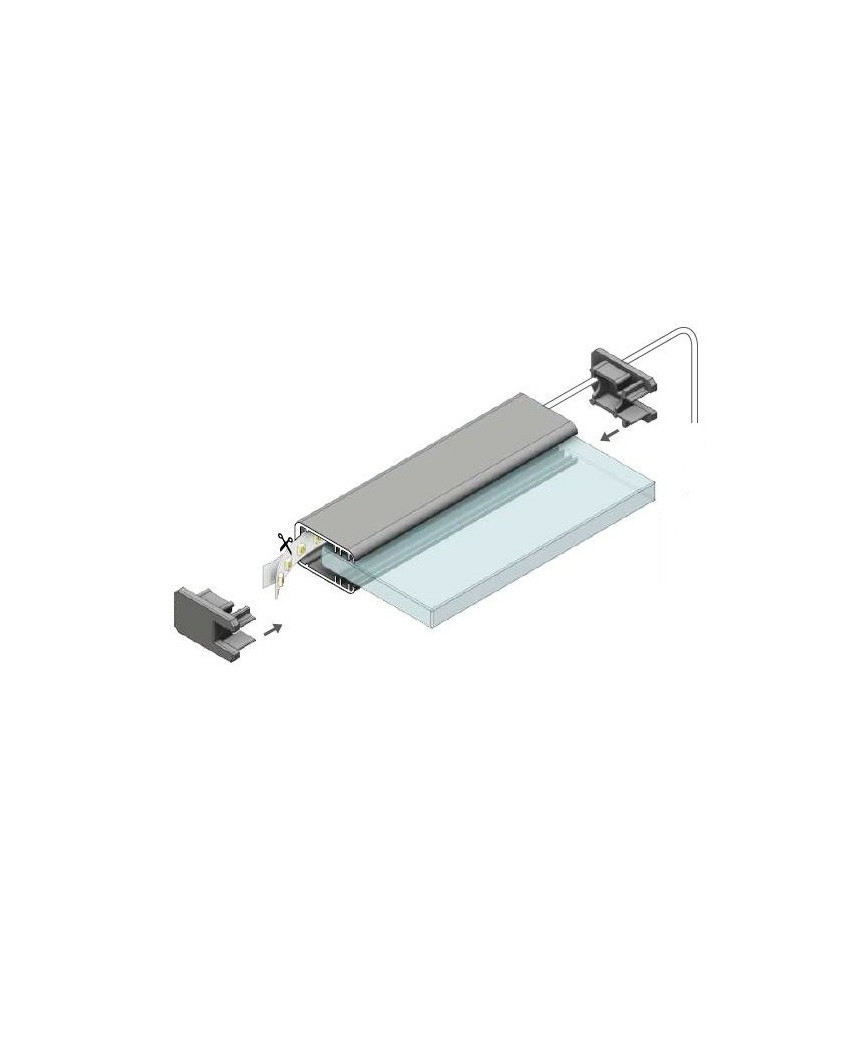 Sample of G1 glass 6mm LED profile, anodized - G1 Glass 6 LED Profile ...
