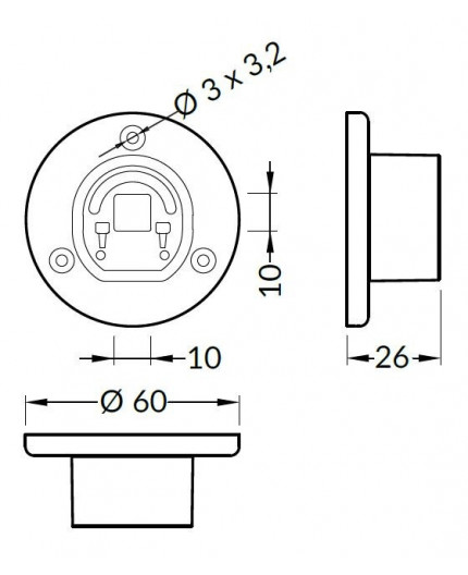 LED profile OVAL20 BC anod. LED profile OVAL20 BC anod.