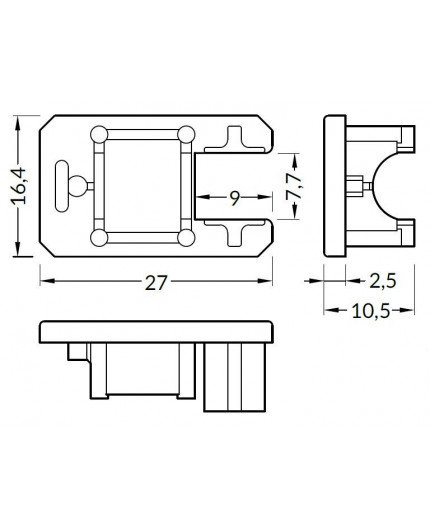 G2 extra end cap for LED profile G2 extra end cap for LED profile