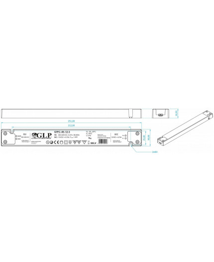 45W 24Vdc Slim Single Output Switching LED Power Supply PFC GTPC-45-24-S 45W 24Vdc Slim Single Output Switching LED Power Supply PFC GTPC-45-24-S