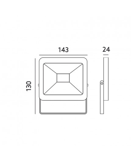 LED floodlight MH 20W IP65, black, warm white 3000K LED floodlight MH 20W IP65, black, warm white 3000K