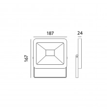 LED floodlight MH 30W IP65, black, warm white 3000K LED floodlight MH 30W IP65, black, warm white 3000K