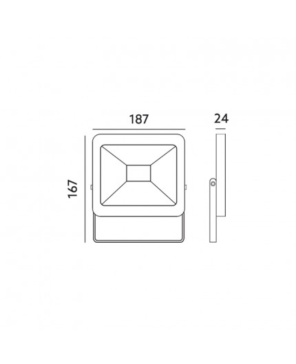 LED floodlight MH 30W IP65, black, warm white 3000K LED floodlight MH 30W IP65, black, warm white 3000K