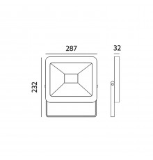 LED floodlight MH 100W IP65, black, cool white 6000K LED floodlight MH 100W IP65, black, cool white 6000K
