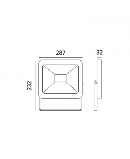 LED floodlight MH 100W IP65, black, cool white 6000K LED floodlight MH 100W IP65, black, cool white 6000K