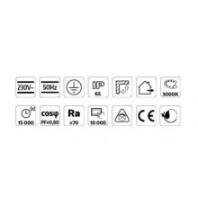 LED floodlight MH 20W IP65, black, warm white 3000K LED floodlight MH 20W IP65, black, warm white 3000K