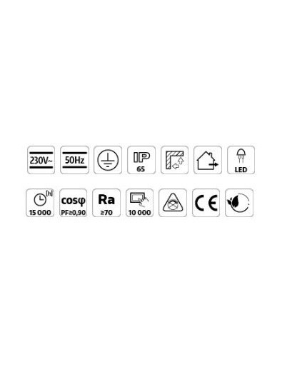 LED floodlight MH 100W IP65, black, cool white 6000K LED floodlight MH 100W IP65, black, cool white 6000K