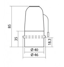 Vintage pendant lamp, bakelite bulb holder E27 with pull cord switch, IP20, black Vintage pendant lamp, bakelite bulb holder E27 with pull cord switch, IP20, black