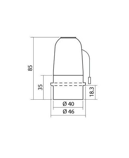 Vintage pendant lamp, bakelite bulb holder E27 with pull cord switch, IP20, black Vintage pendant lamp, bakelite bulb holder E27 with pull cord switch, IP20, black