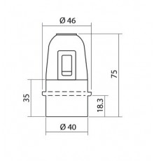 Vintage pendant lamp, bakelite bulb holder E27 with rocker switch, IP20, black Vintage pendant lamp, bakelite bulb holder E27 with rocker switch, IP20, black