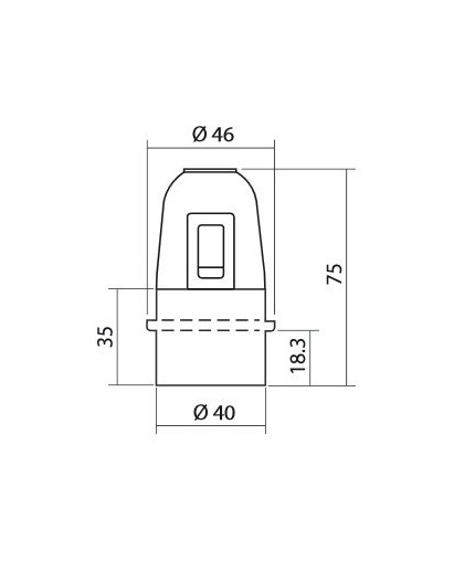 Vintage pendant lamp, bakelite bulb holder E27 with rocker switch, IP20, black Vintage pendant lamp, bakelite bulb holder E27 with rocker switch, IP20, black