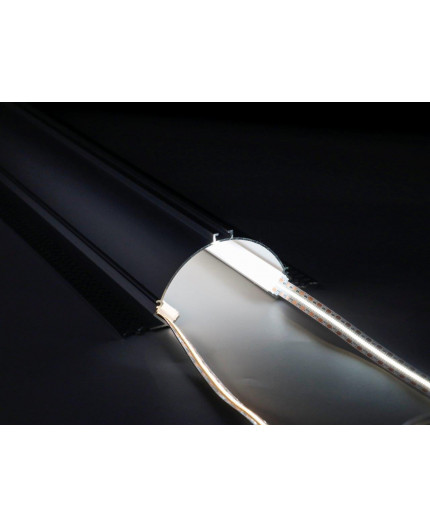 Sample of Plaster-in LED profile APA2 for ceiling and drywall, set with opal cover Sample of Plaster-in LED profile APA2 for ceiling and drywall, set with opal cover