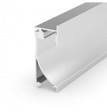 Sample of EA1 silver Asymmetric Alu-Wall LED Profile with difuser Sample of EA1 silver Asymmetric Alu-Wall LED Profile with difuser