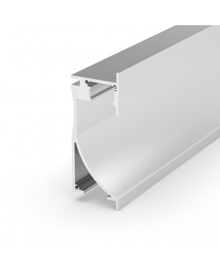 Sample of EA1 silver Asymmetric Alu-Wall LED Profile with difuser Sample of EA1 silver Asymmetric Alu-Wall LED Profile with difuser