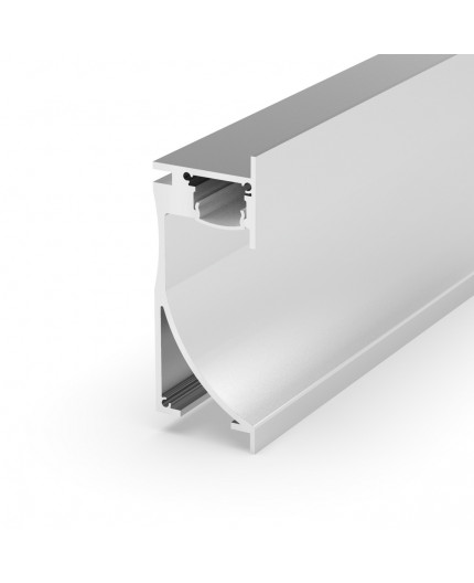 Sample of EA1 silver Asymmetric Alu-Wall LED Profile with difuser Sample of EA1 silver Asymmetric Alu-Wall LED Profile with difuser