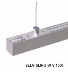 1m pendant linear lamp TL2 LED profile (anodized, silver), 23mm x 25mm, set with opal cover 1m pendant linear lamp TL2 LED profile (anodized, silver), 23mm x 25mm, set with opal cover