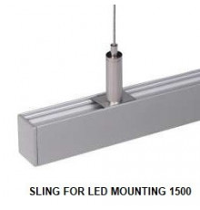 1m pendant linear lamp TL2 LED profile (anodized, silver), 23mm x 25mm, set with opal cover 1m pendant linear lamp TL2 LED profile (anodized, silver), 23mm x 25mm, set with opal cover