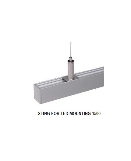 1m pendant linear lamp TL2 LED profile (anodized, silver), 23mm x 25mm, set with opal cover 1m pendant linear lamp TL2 LED profile (anodized, silver), 23mm x 25mm, set with opal cover