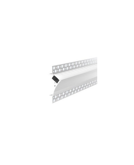 2m Plaster-in white LED profile DW3 for ceiling and drywall, set with opal cover 2m Plaster-in white LED profile DW3 for ceiling and drywall, set with opal cover
