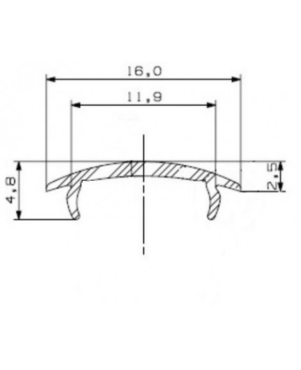 0.5m extra diffuser / cover for LED profiles P1, P2, PH2, P3, P4 0.5m extra diffuser / cover for LED profiles P1, P2, PH2, P3, P4