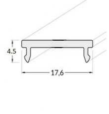 C3M, T1D, TL2, T3, TL2F, T22L, T22H 1m extra diffuser / cover for LED profile C3M, T1D, TL2, T3, TL2F, T22L, T22H 1m extra diffuser / cover for LED profile